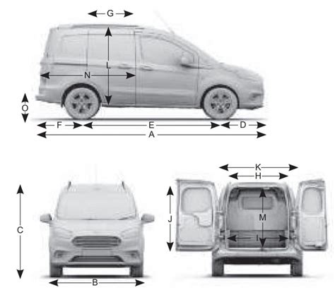 ford tourneo courier 2023 dimensions